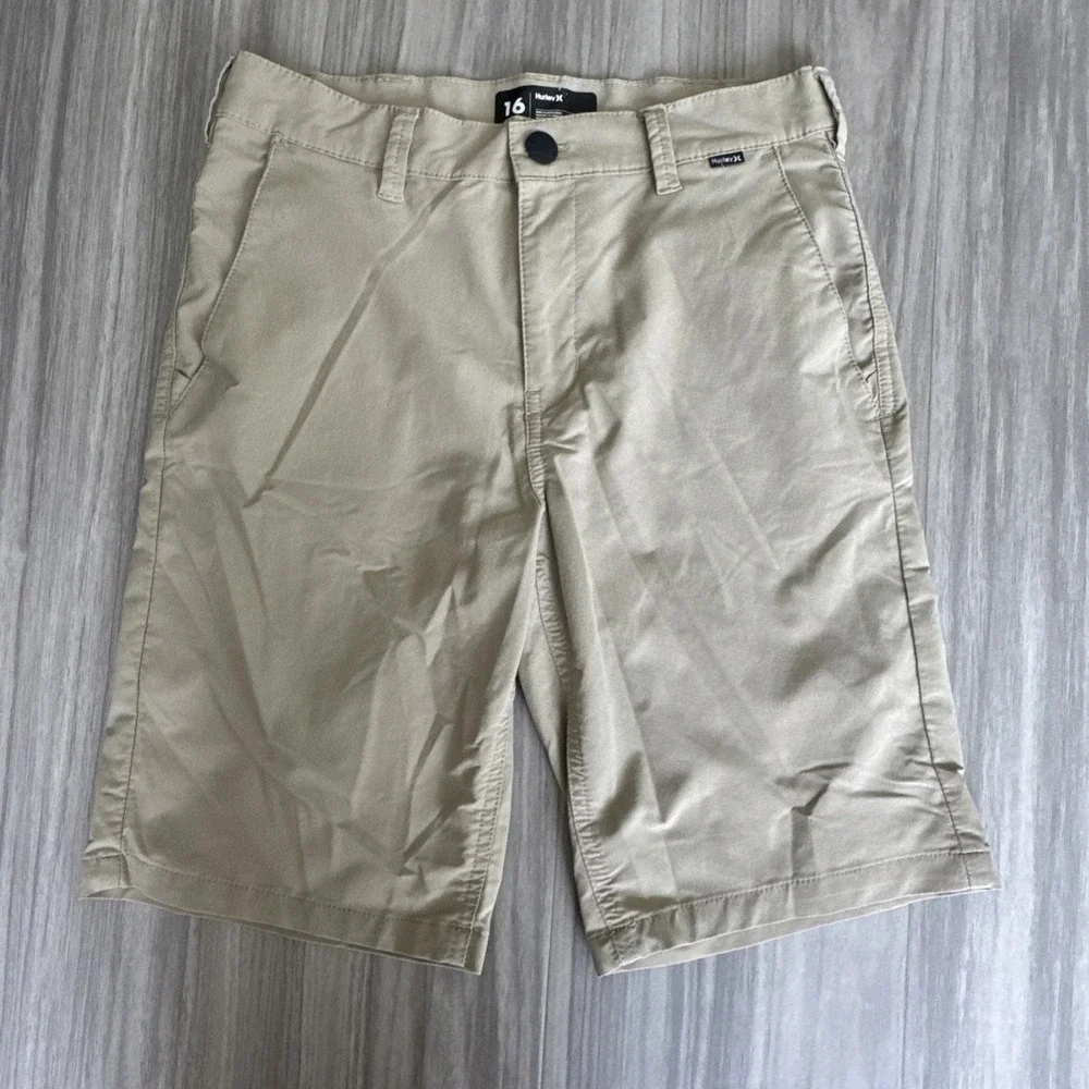 Hurley H2O-Dri Boys Shorts Size 16 Khaki